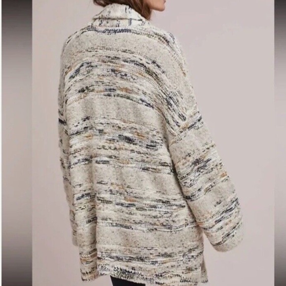 Anthropologie MOTH Oversized Cream Cabin Chloe Sweater Pockets Size Small - Picture 3 of 16